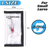 Close-up of clear PVC window showing wrapped lure